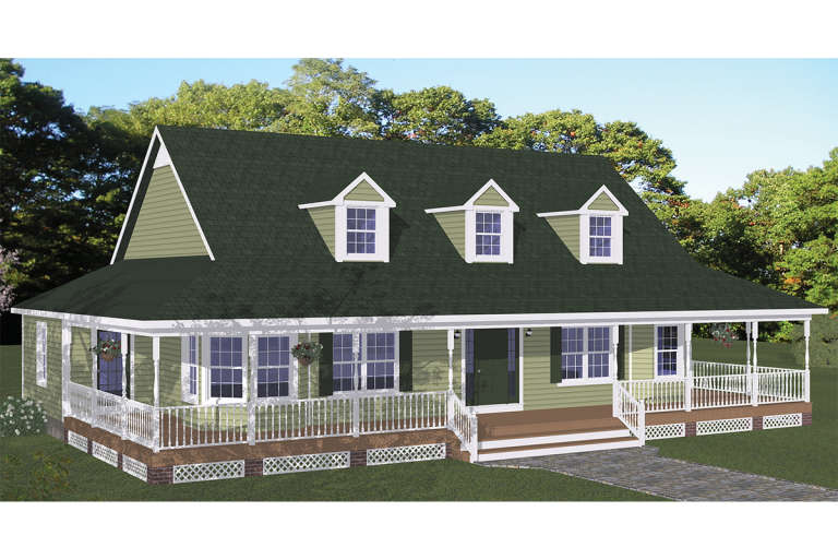 Farmhouse House Plan #526-00066 Elevation Photo