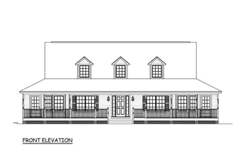 Farmhouse House Plan #526-00066 Elevation Photo