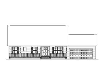 Ranch House Plan #526-00068 Elevation Photo