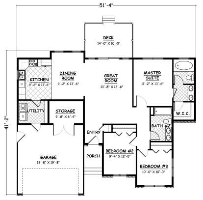 Floorplan 1 for House Plan #526-00072