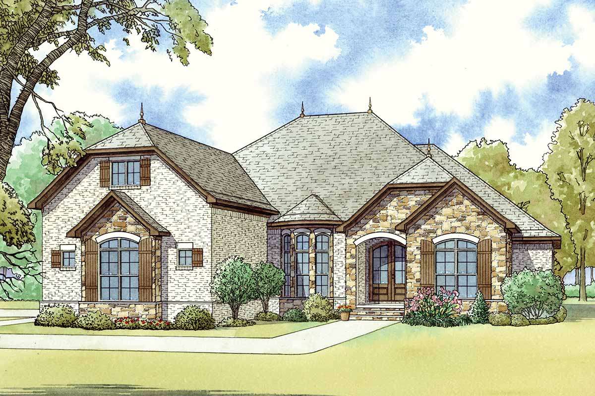 French Country House Plan #8318-00065 Elevation Photo