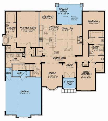 Floorplan 1 for House Plan #8318-00065