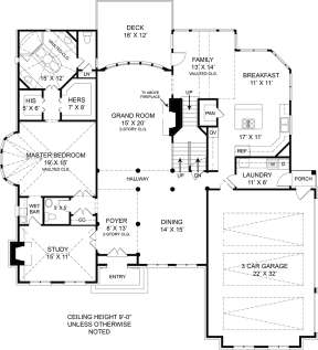 First Floor for House Plan #4195-00023