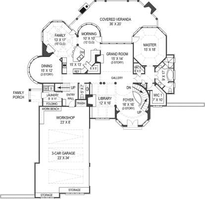First Floor for House Plan #4195-00025