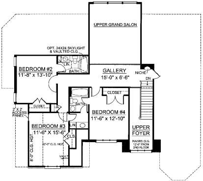 Second Floor for House Plan #4195-00026