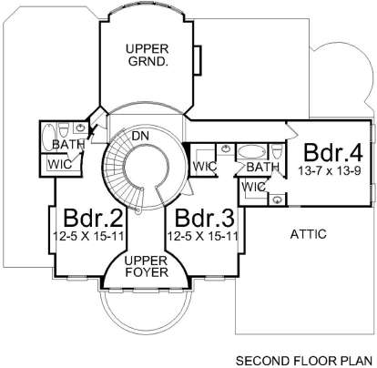 Second Floor for House Plan #4195-00027