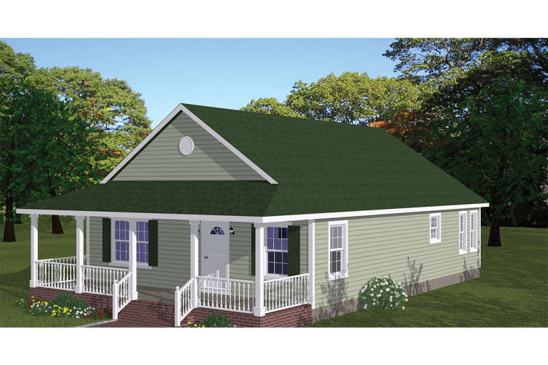 Narrow Lot House Plan #526-00082 Elevation Photo
