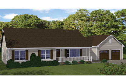 Ranch House Plan #526-00083 Elevation Photo