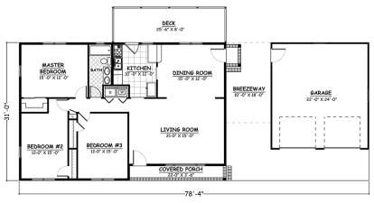 Floorplan 1 for House Plan #526-00083