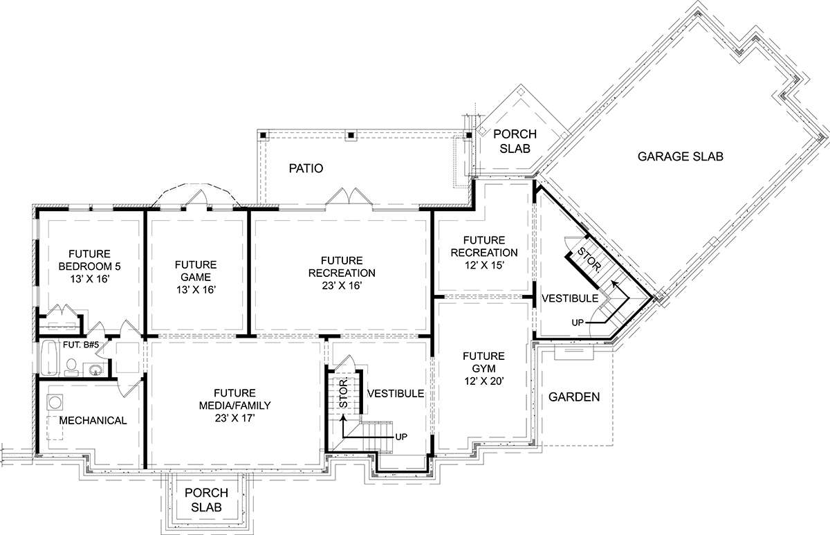 Basement  for House Plan #4195-00028
