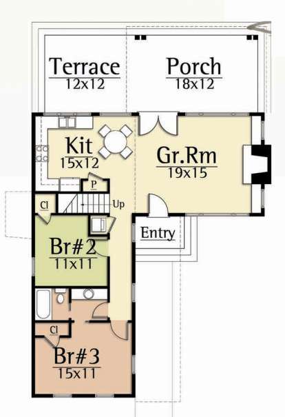 Floorplan 1 for House Plan #8504-00121