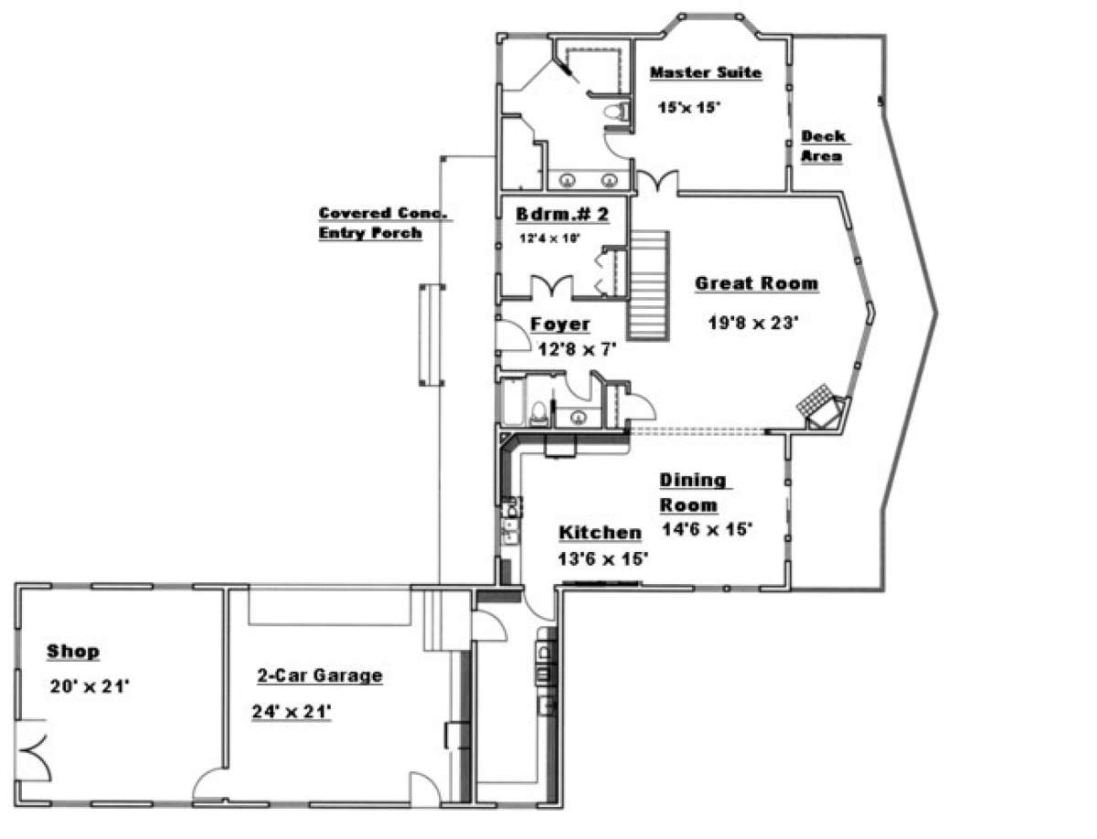 Main Floor for House Plan #039-00483