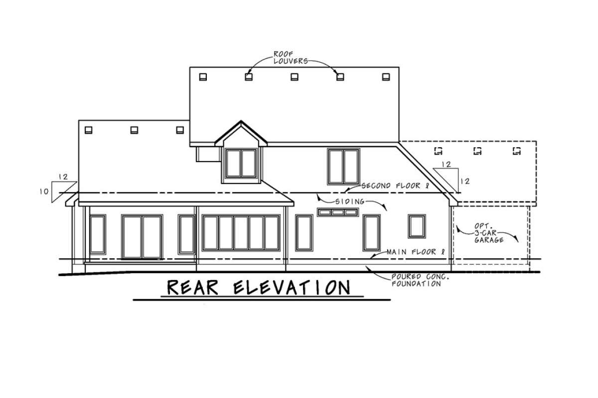 Traditional House Plan #402-01491 Elevation Photo