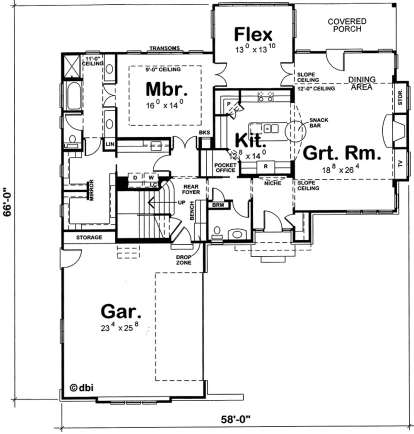 First Floor for House Plan #402-01491