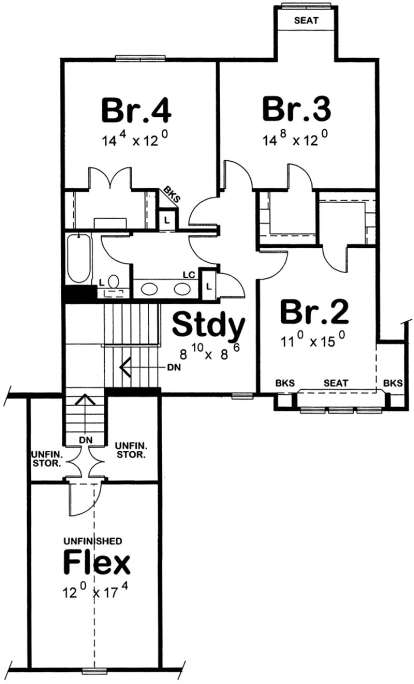 Second Floor for House Plan #402-01491