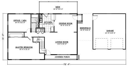 Floorplan 1 for House Plan #526-00084