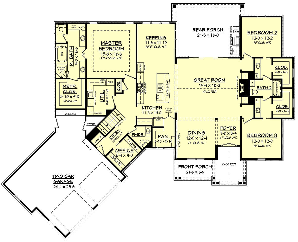 First Floor for House Plan #041-00170