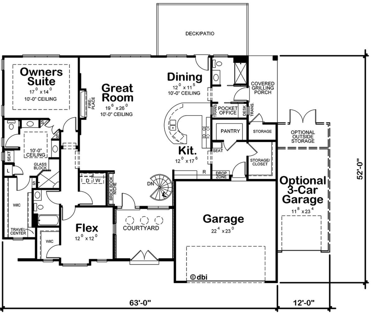 Main Level for House Plan #402-01494