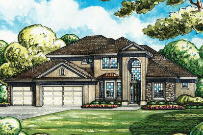 4 Bed, 4 Bath, 3185 Square Foot House Plan - #402-01495