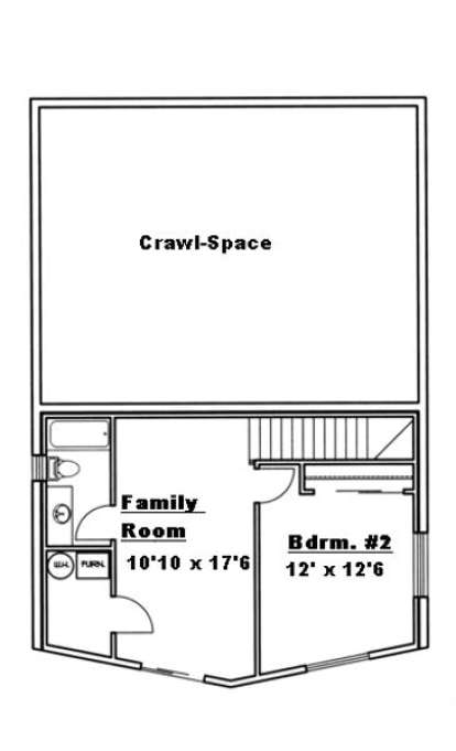 Basement Floor for House Plan #039-00484