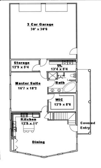 Main Floor for House Plan #039-00484