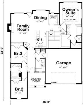 Main Level for House Plan #402-01499