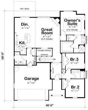 Main Level for House Plan #402-01500