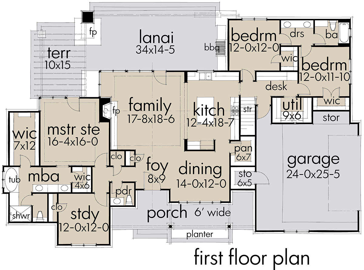 First Floor for House Plan #9401-00094