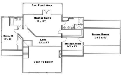 Second Floor for House Plan #039-00485