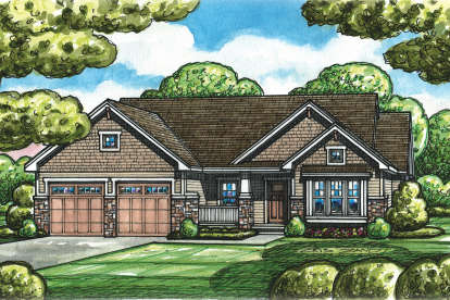 Craftsman House Plan #402-01507 Elevation Photo