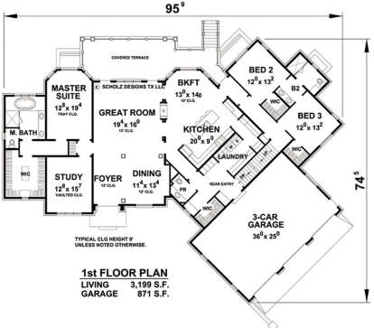 First Floor for House Plan #402-01510