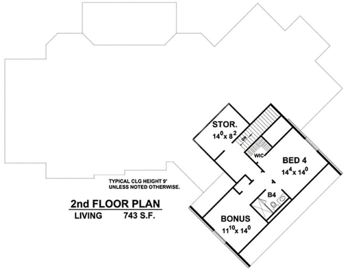 Second Floor for House Plan #402-01510