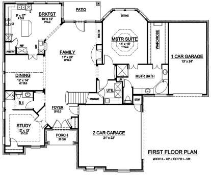 First Floor for House Plan #5445-00277