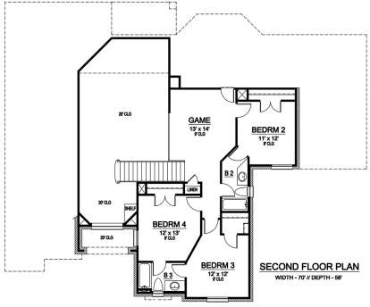 Second Floor for House Plan #5445-00277