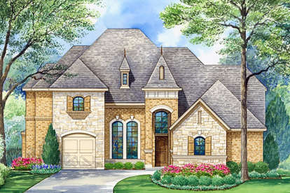 Luxury House Plan #5445-00279 Elevation Photo