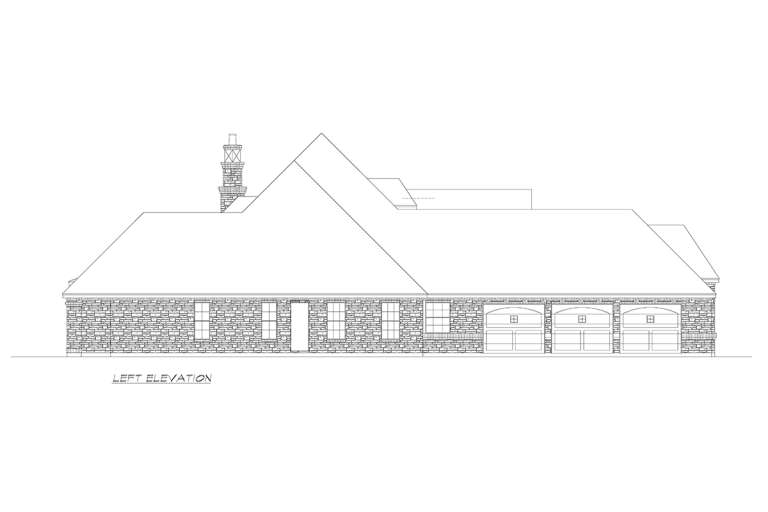 European House Plan #5445-00282 Elevation Photo