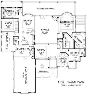 Main Level for House Plan #5445-00282