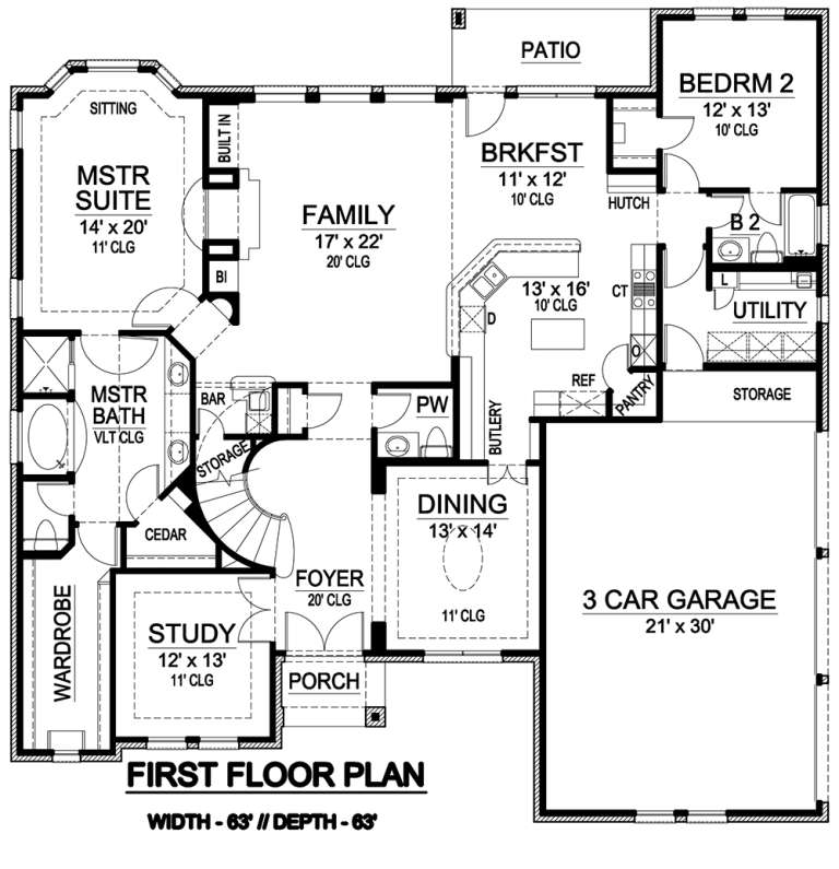 House Plan House Plan #18995 Drawing 1