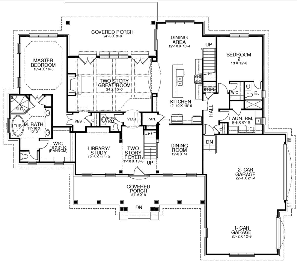 First Floor for House Plan #8059-00003