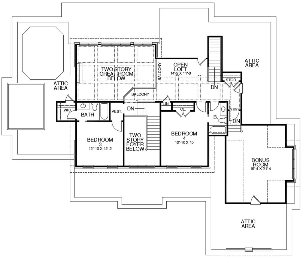Second Floor for House Plan #8059-00003