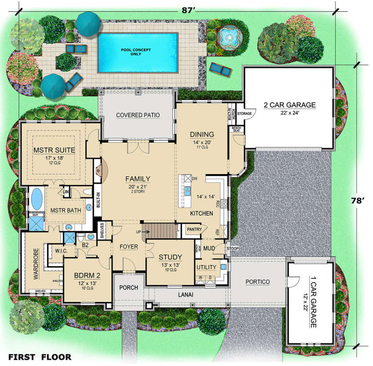 House Plan House Plan #19001 Drawing 1