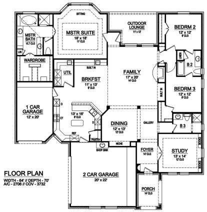 Main Floor for House Plan #5445-00292