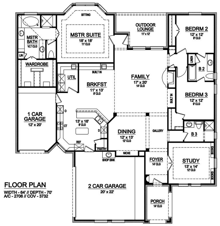 House Plan House Plan #19008 Drawing 1