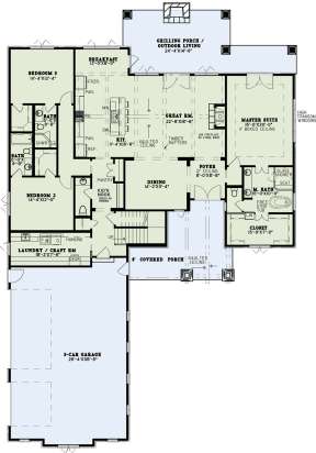 Floorplan 1 for House Plan #110-01055