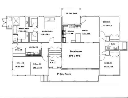 Floorplan for House Plan #039-00488