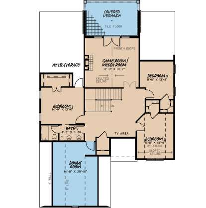 Second Floor for House Plan #8318-00069