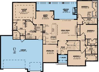 First Floor for House Plan #8318-00070