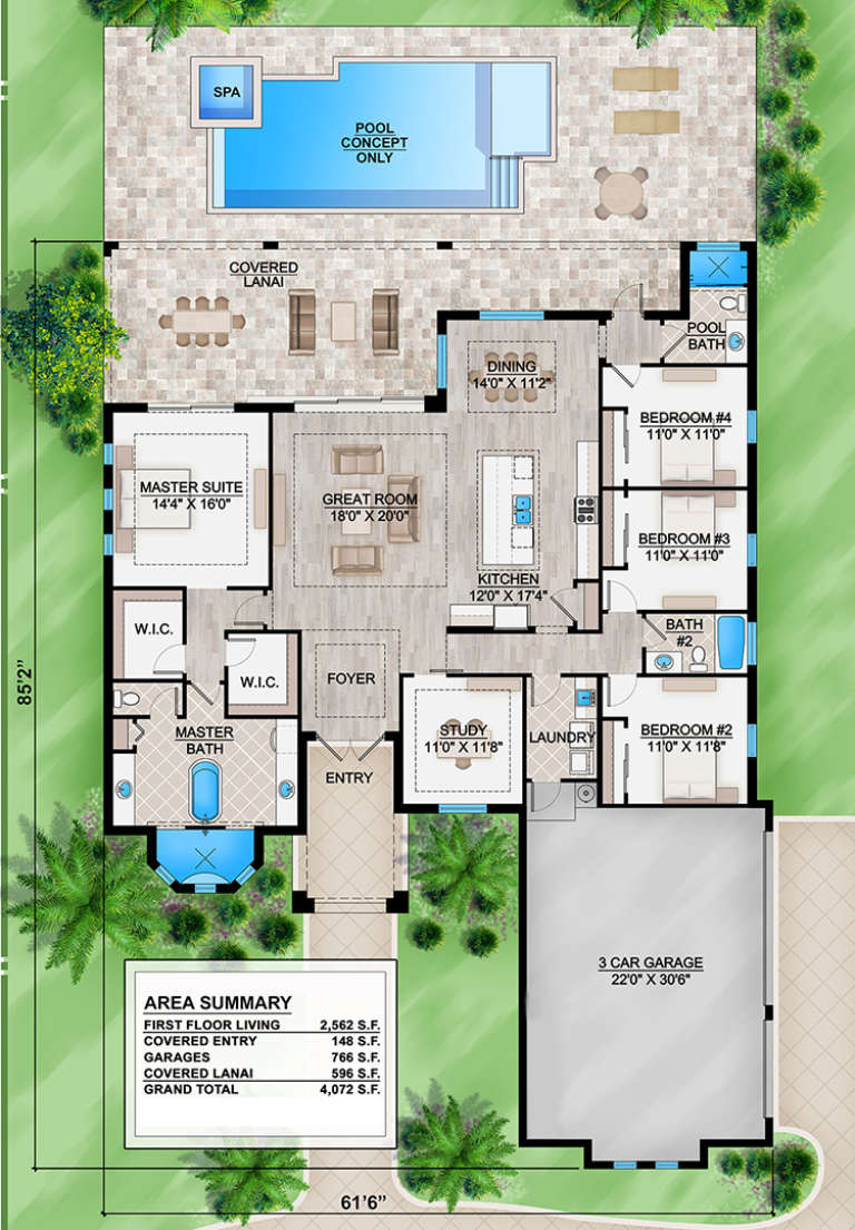 House Plan House Plan #19016 Drawing 1