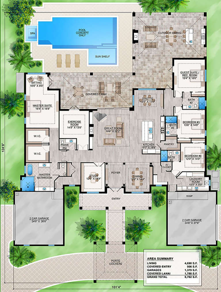 House Plan House Plan #19018 Drawing 1