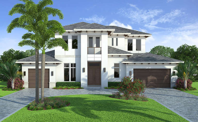 Florida House Plan #207-00065 Elevation Photo